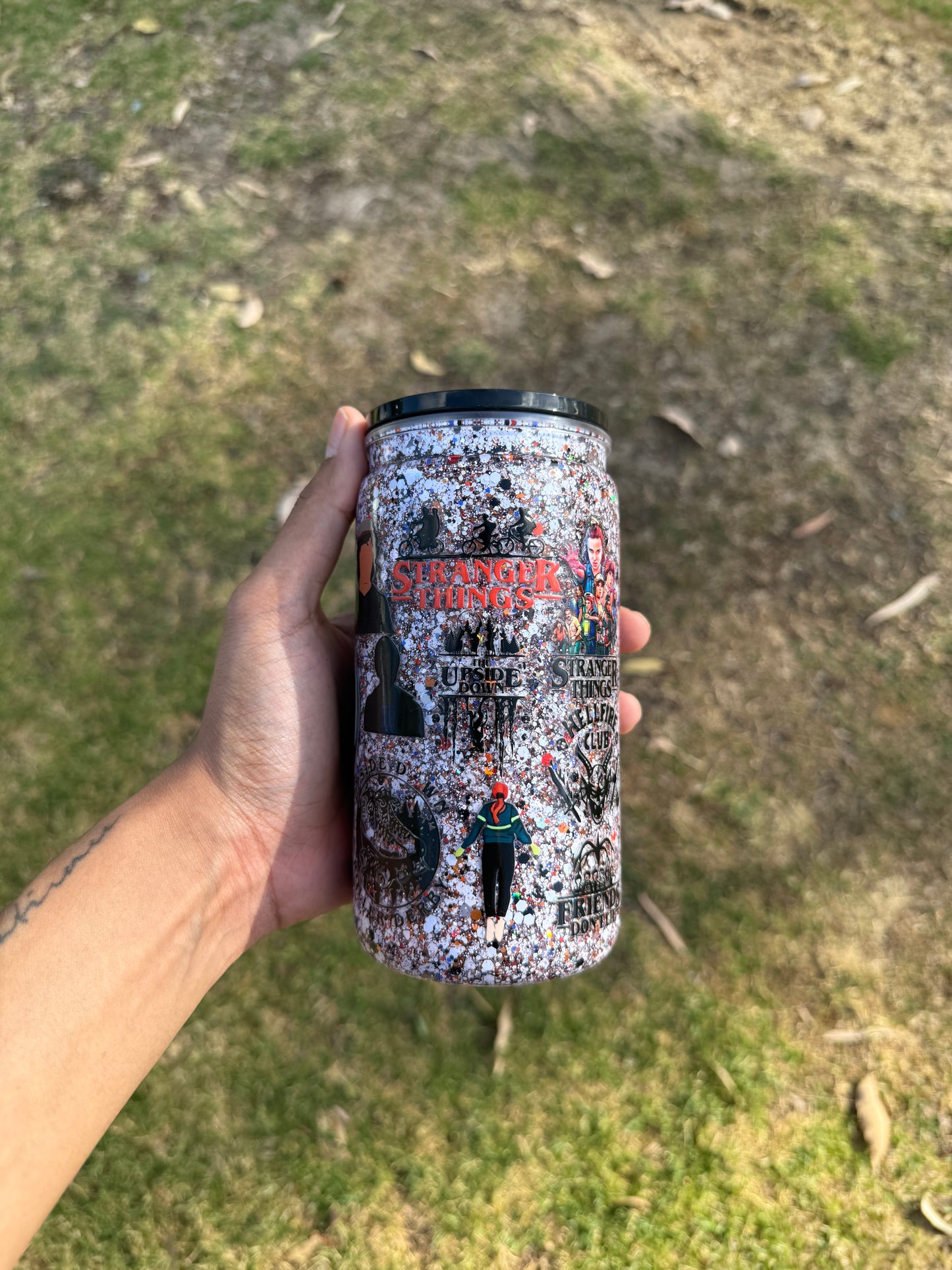 Stranger Things 16oz acrylic Snowglobe Tumbler