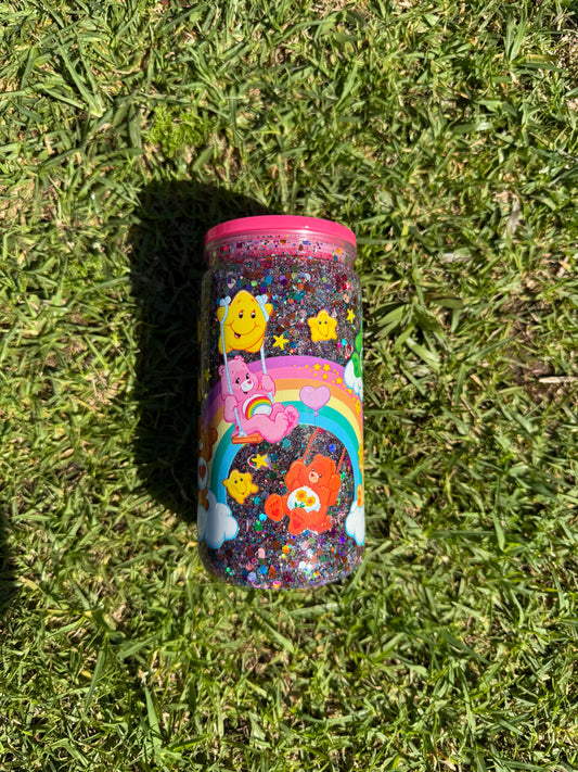 16 Oz Care Bears Acrylic Snowglobe Tumbler