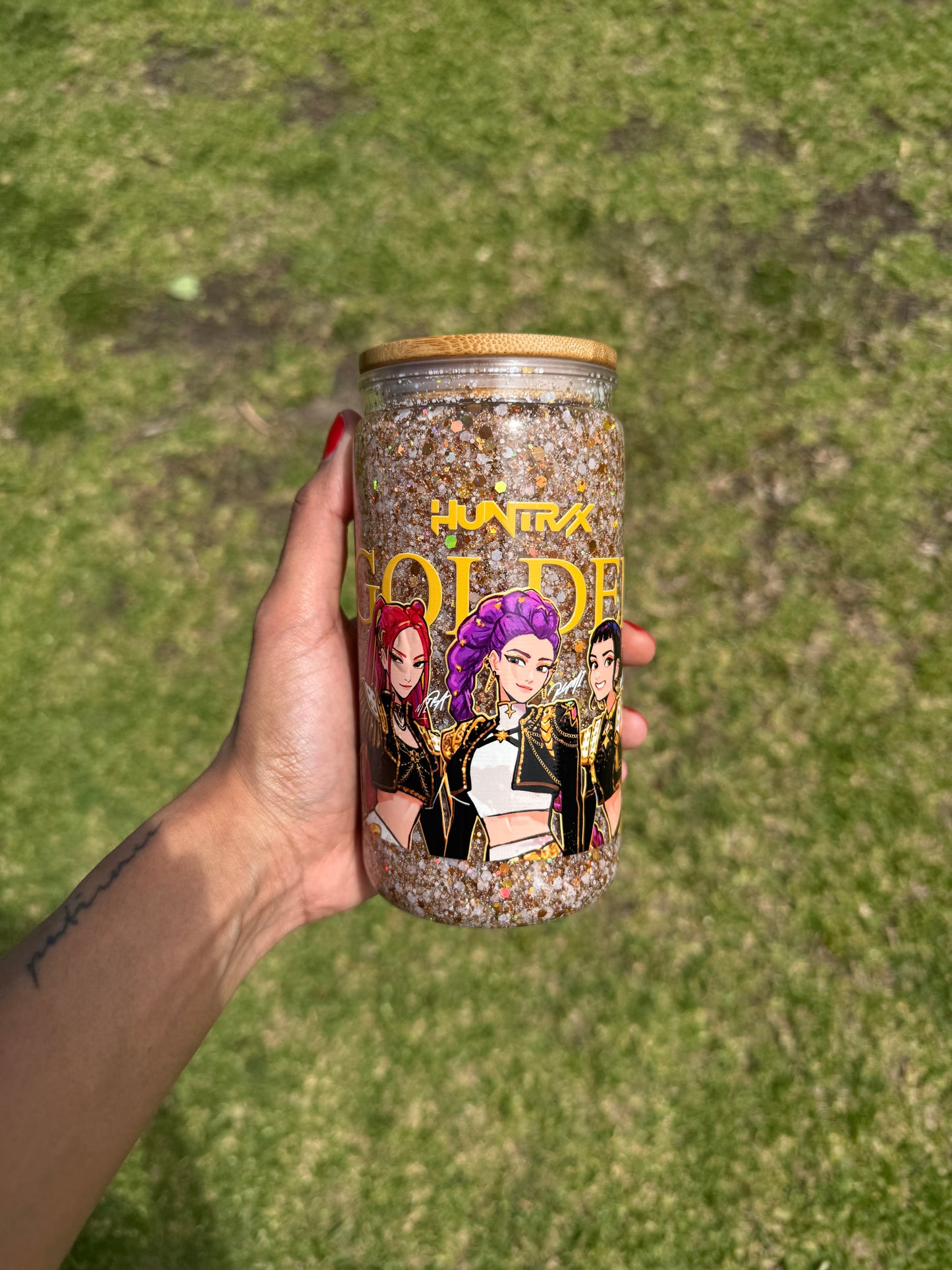 KPop Demon Hunters 16oz Acrylic Snowglobe Tumbler